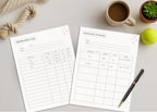 Preview of pages included in the Pet Medication Planner & Tracker, Printer-Friendly