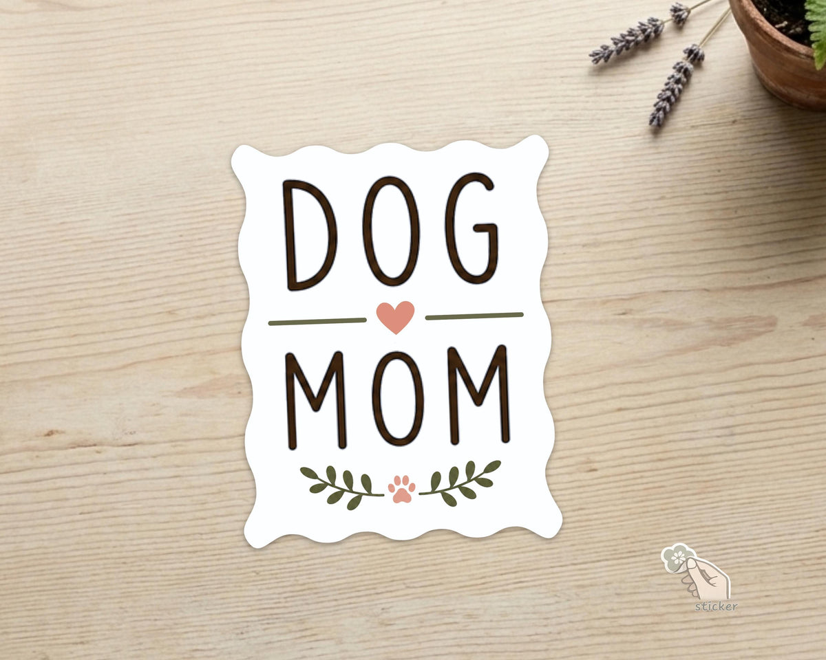 Dog Mom Handwritten Sticker