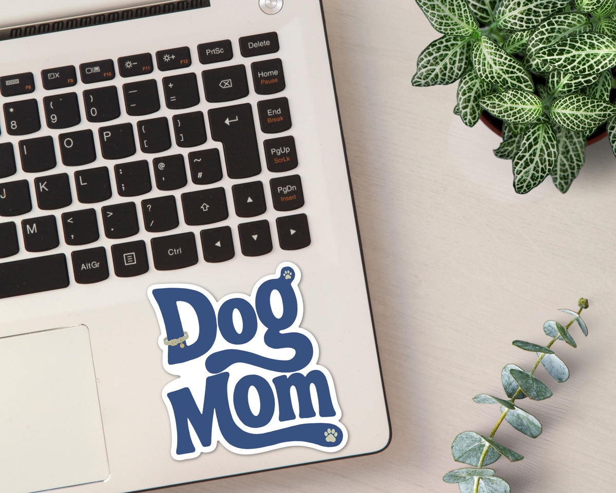 Alternate view of the Dog Mom Retro Sticker