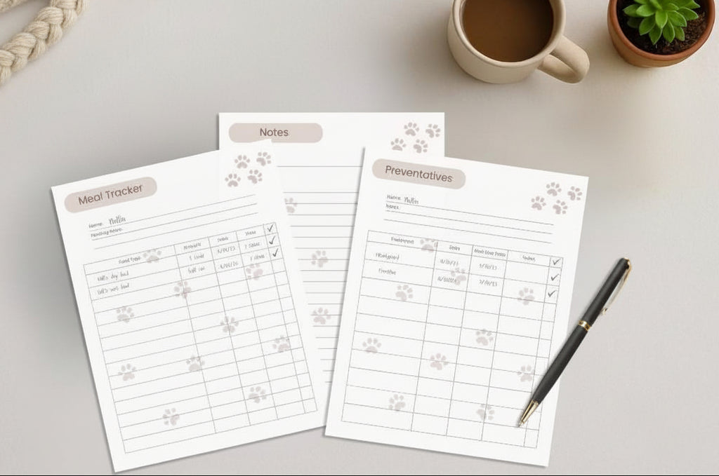 Cat Care Planner printable pages