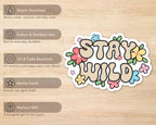 Alternate view of the Stay Wild Retro Wildflower Sticker