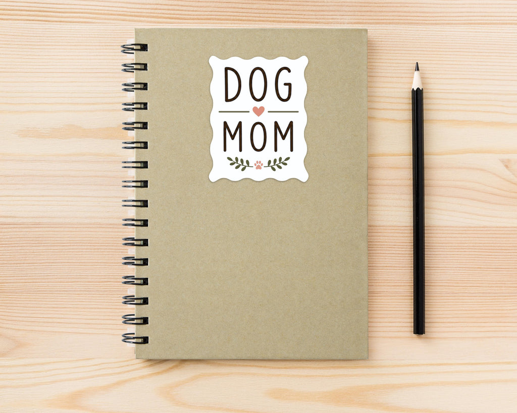 Alternate view of the Dog Mom Handwritten Sticker