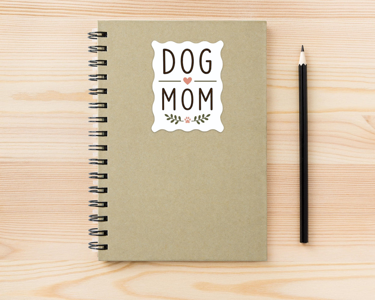Alternate view of the Dog Mom Handwritten Sticker