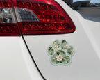 Alternate view of the Magnolia Floral Paw Print Magnet