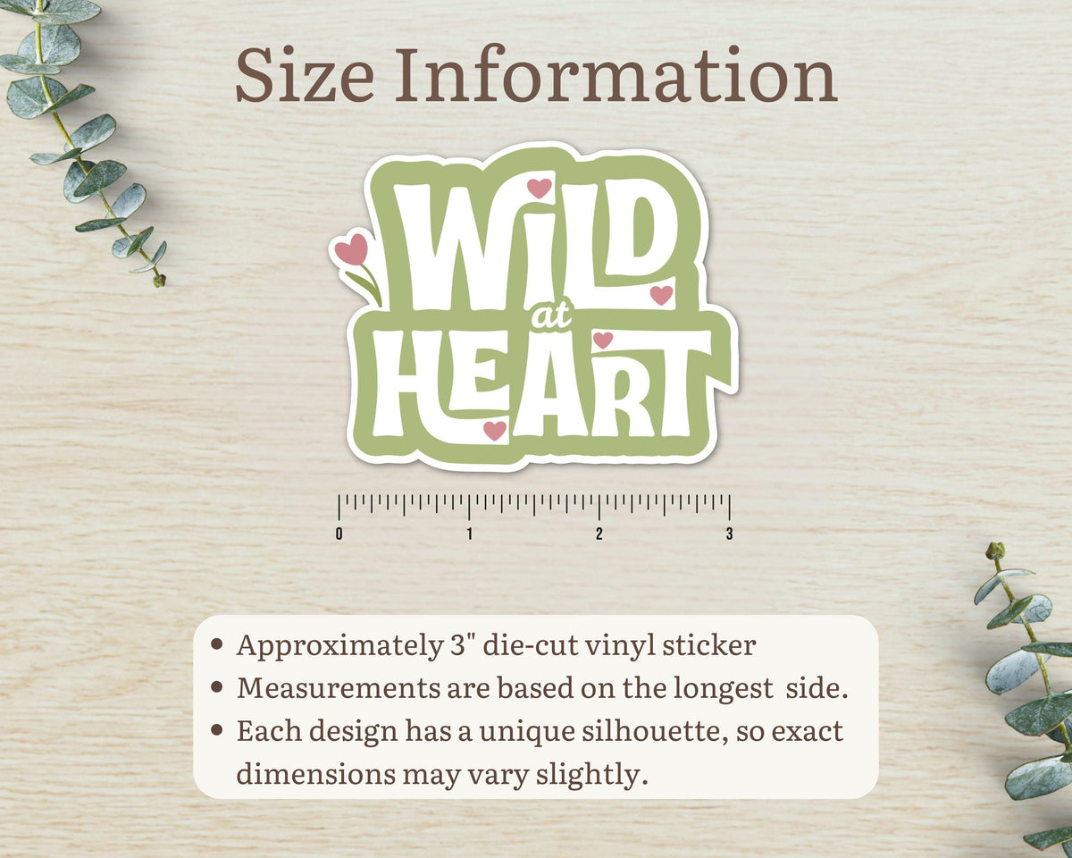 Alternate view of the Wild at Heart Retro Sticker