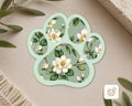 Magnolia Floral Paw Print Magnet