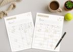 Preview of pages included in the Pet Medication Planner & Tracker, Full Color