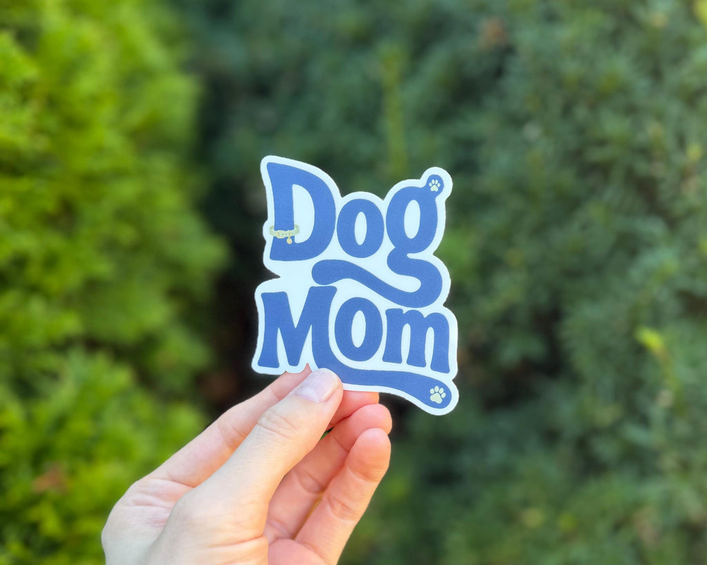 Alternate view of the Dog Mom Retro Sticker