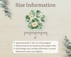Alternate view of the Magnolia Floral Paw Print Magnet