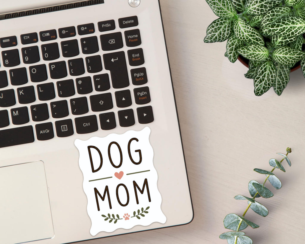 Alternate view of the Dog Mom Handwritten Sticker