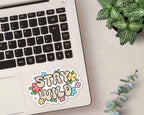 Alternate view of the Stay Wild Retro Wildflower Sticker