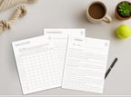 Preview of pages included in the Pet Quality of Life Journal, Expanded Edition