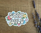 Alternate view of the Stay Wild Retro Wildflower Sticker