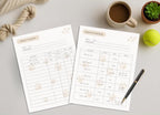 Preview of pages included in the Pet Meal Planner & Feeding Tracker, Full Color