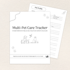 All-Pet Care Planner printer-friendly printable PDF