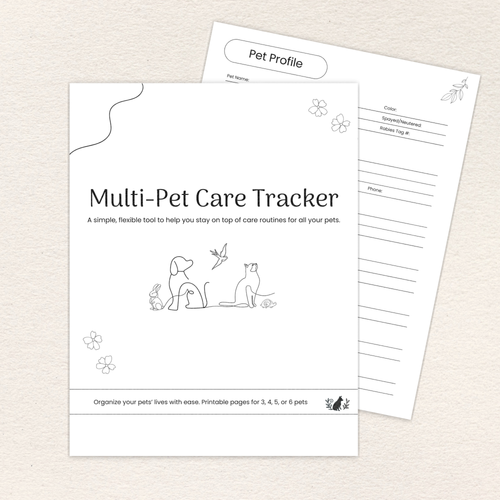 All-Pet Care Planner printer-friendly printable PDF