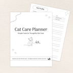Cat Care Planner printer-friendly printable PDF