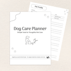 Dog Care Planner printer-friendly printable PDF