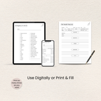 Preview of pages included in the Pet Emergency Care Planner