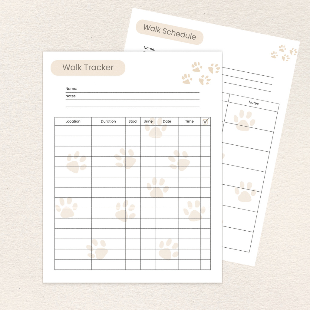 Dog Walk & Potty Tracker, Full Color