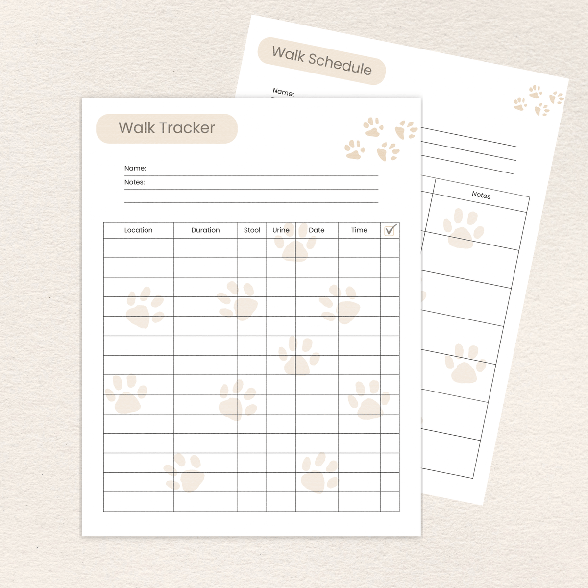 Dog Walk & Potty Tracker, Full Color
