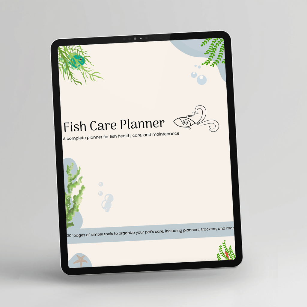 Fish Care Planner, Full Color displayed on a tablet