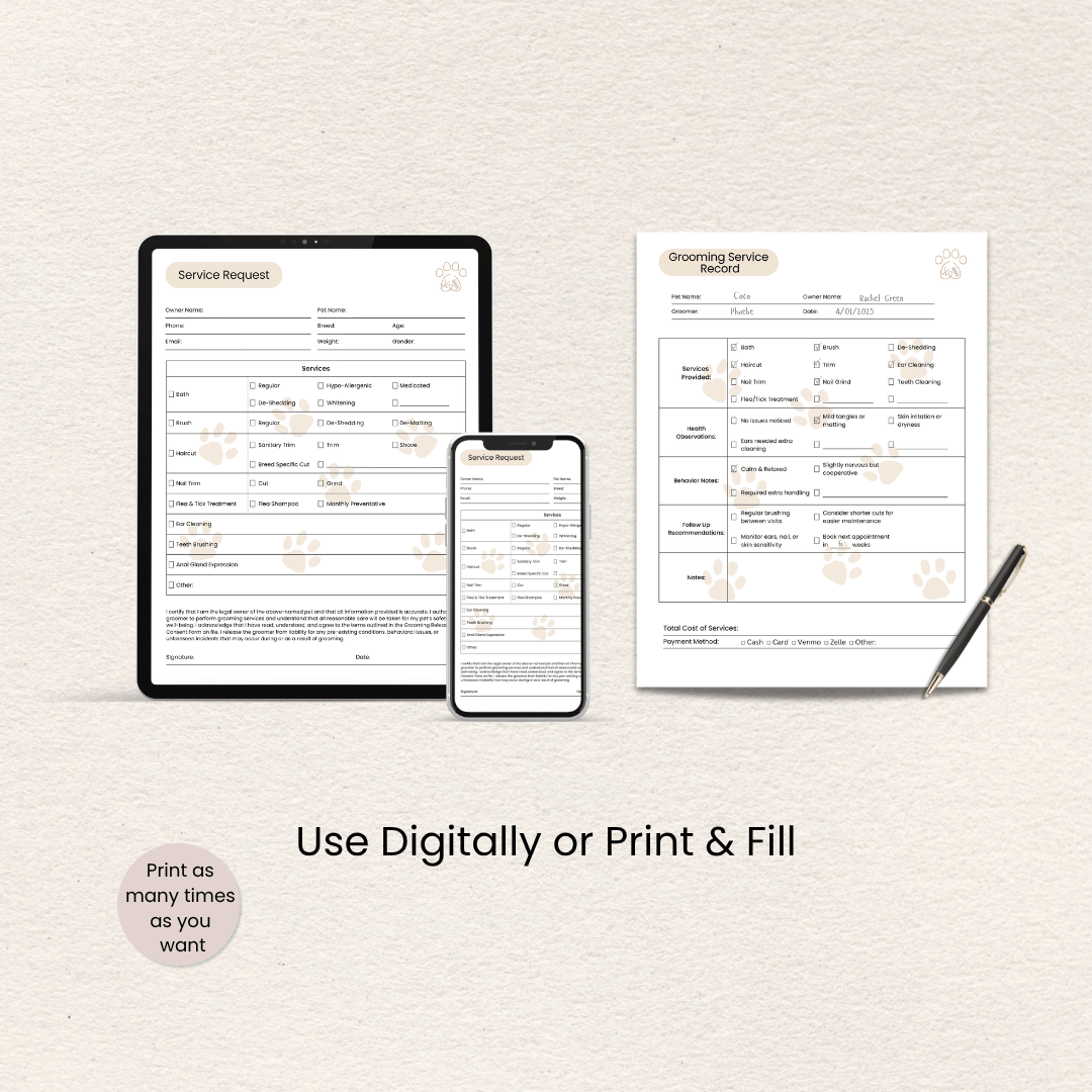 How to use the Pet Grooming Business Planner, Full Color