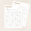 Meal tracker page included in the Pet Meal Planner & Feeding Tracker, Full Color