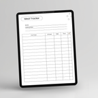Meal tracker page included in the Pet Meal Planner & Feeding Tracker, Printer-Friendly