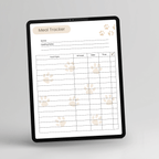 Pet Care Daily Tracker, Mini Edition, Full Color displayed on a tablet