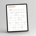 Pet Meal Planner & Feeding Tracker, Full Color displayed on a tablet