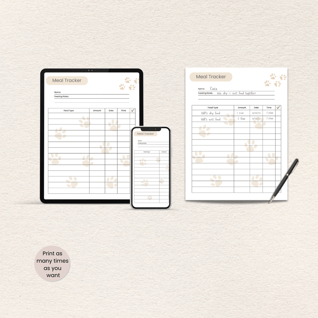 How to use the Pet Care Daily Tracker, Mini Edition, Full Color