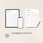 How to use the Pet Care Daily Tracker, Mini Edition, Printer-Friendly