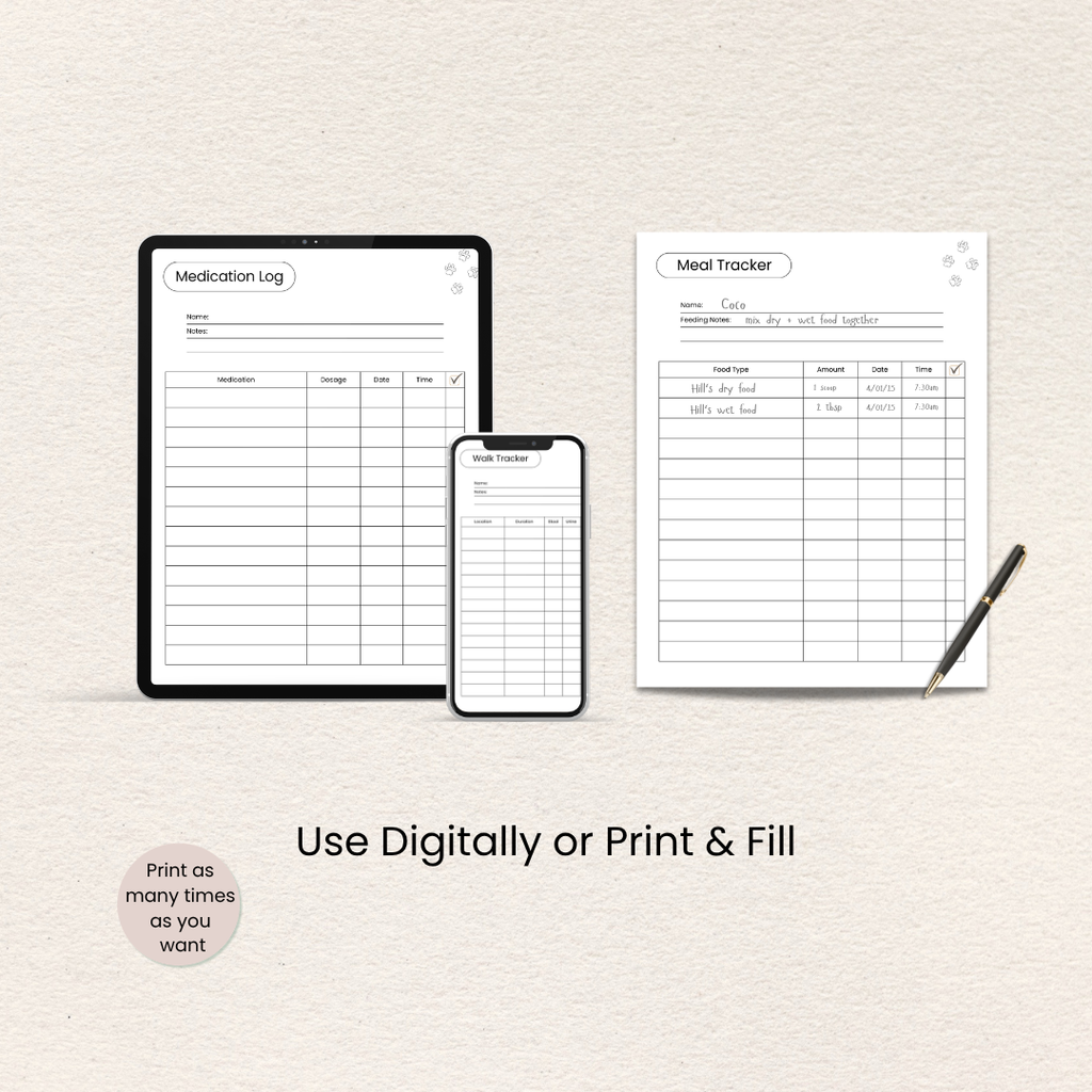 How to use the Senior Dog Care Planner, Printer-Friendly
