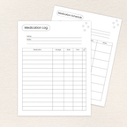Medication tracker page included in the Pet Medication Planner & Tracker, Printer-Friendly