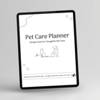 Preview of pages included in the Pet Care Planner, Printer-Friendly