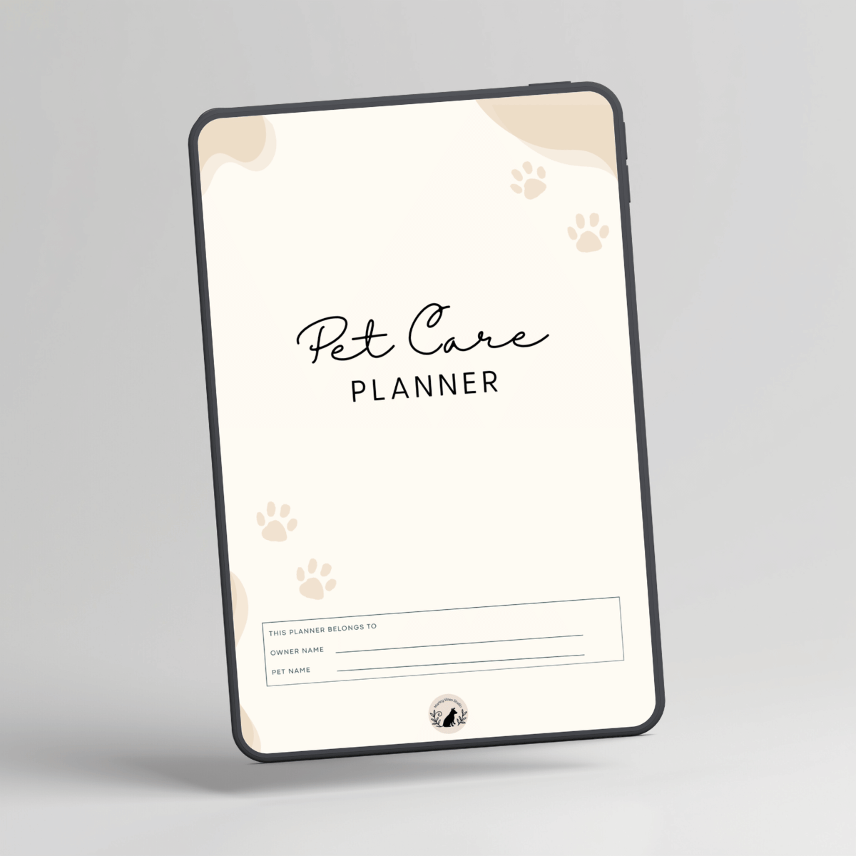 Pet Care Planner, Digital product preview