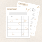 Mini Pet Sitting Planner, Full Color printable PDF preview
