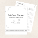 Pet Care Planner, Printer-Friendly printable PDF preview