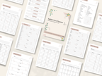 Preview of pages included in the Rabbit Care Planner, Full Color