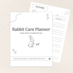 Rabbit Care Planner, Printer-Friendly