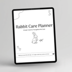 Rabbit Care Planner, Printer-Friendly displayed on a tablet