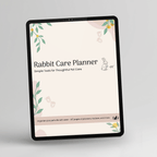 Rabbit Care Planner, Full Color displayed on a tablet