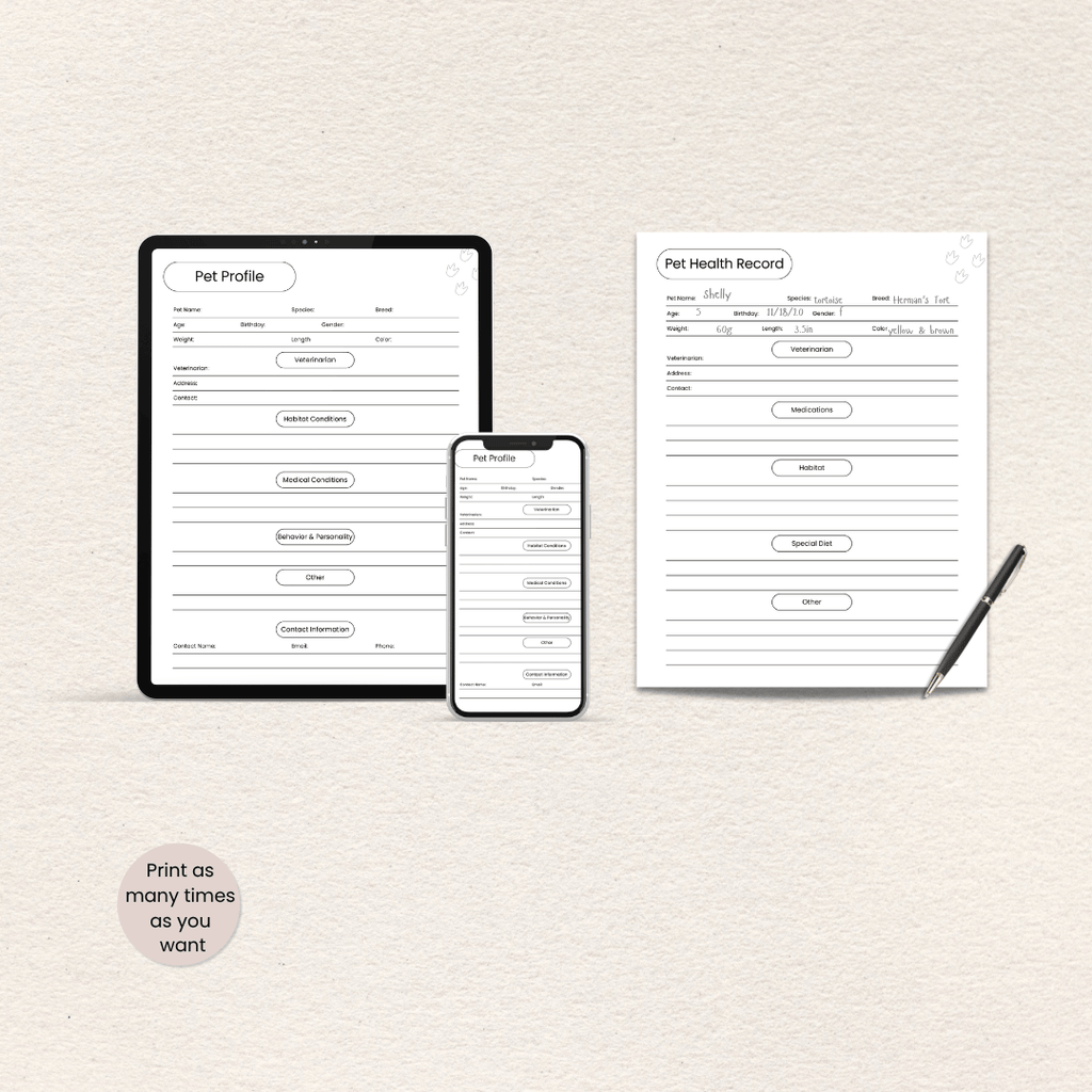 How to use the Reptile Care Planner, Printer-Friendly