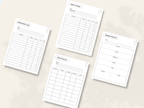 Preview of pages included in the Pet Care Daily Tracker, Mini Edition, Printer-Friendly