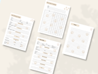 Preview of pages included in the Mini Pet Sitting Planner, Full Color
