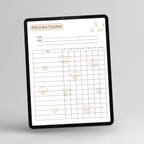 Walk tracker page included in the Mini Pet Sitting Planner, Full Color