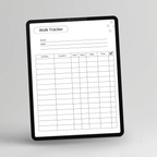 Pet Care Daily Tracker, Mini Edition, Printer-Friendly displayed on a tablet