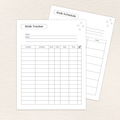 Walk tracker page included in the Dog Walk & Potty Tracker, Printer-Friendly