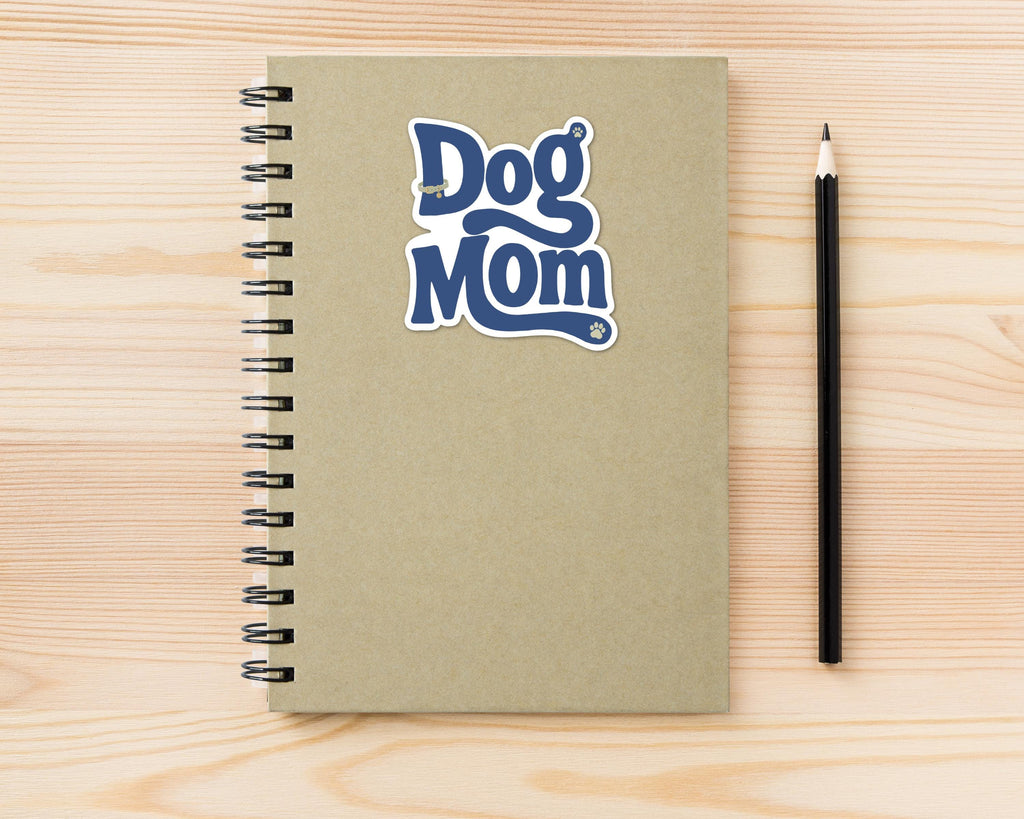 Alternate view of the Dog Mom Retro Sticker